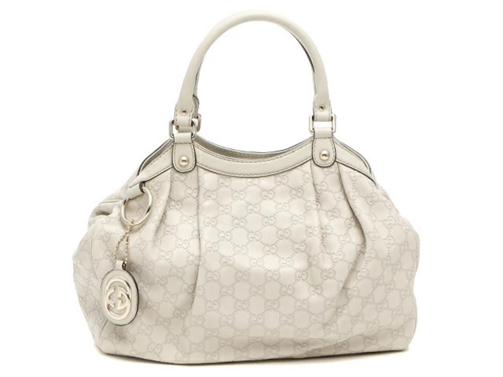 Gucci Sukey Tote Bag Calfskin Ivory White